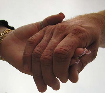 Holding hands