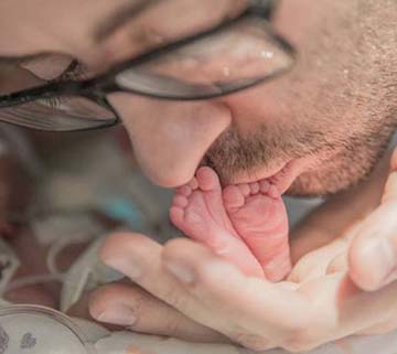 Chris Picco and newborn son Lennon