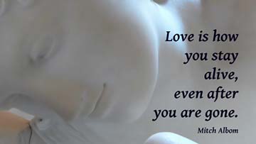 Love is how you stay alive, even after you are gone