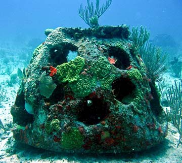 Burial at Sea, A memorial reef containing cremated remains, made by Eternal Reefs.