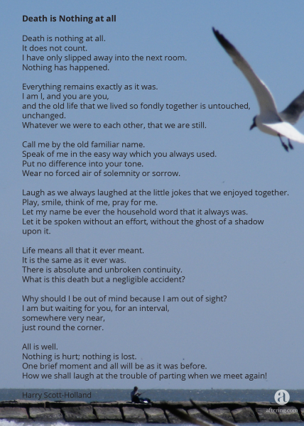 aftering.com » top 10 poems – 9 Death is nothing