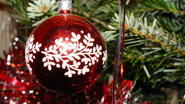 red christmas bauble