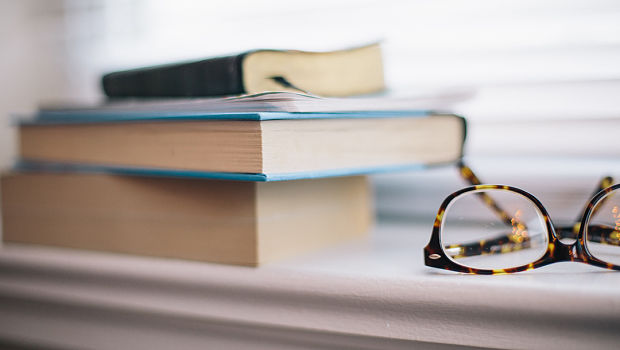 Books and glasses