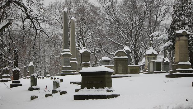 Cemetery in the snow