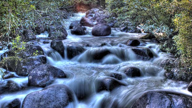 wairere falls stream rocks