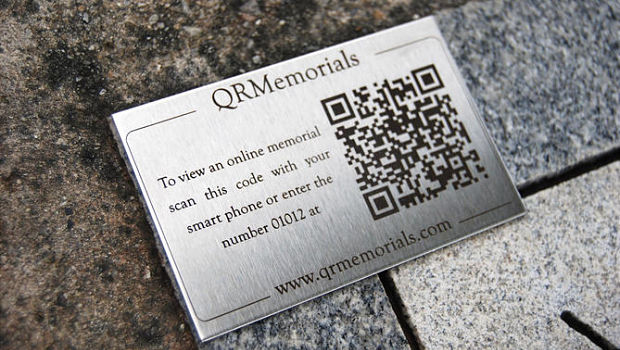 QR code on gravestone