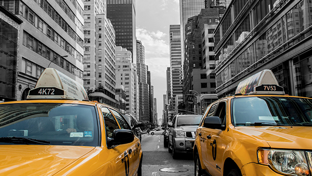 Yellow cabs in New York